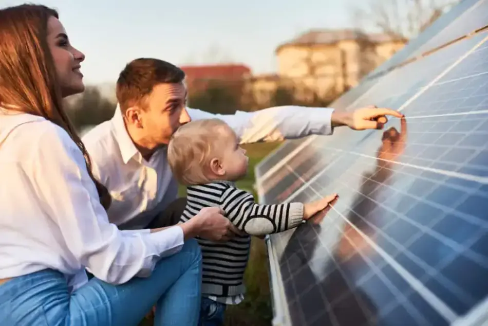 Edmonton Solar Power: Save money, boost home value 1 Solar energy family using solar panels in Edmonton, northern Alberta.