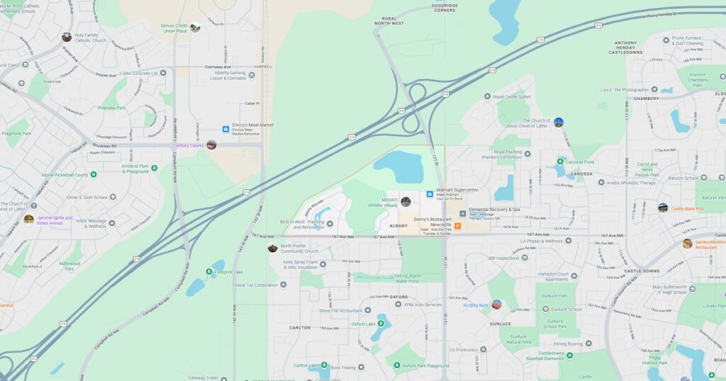 albany edmonton ab google maps featured