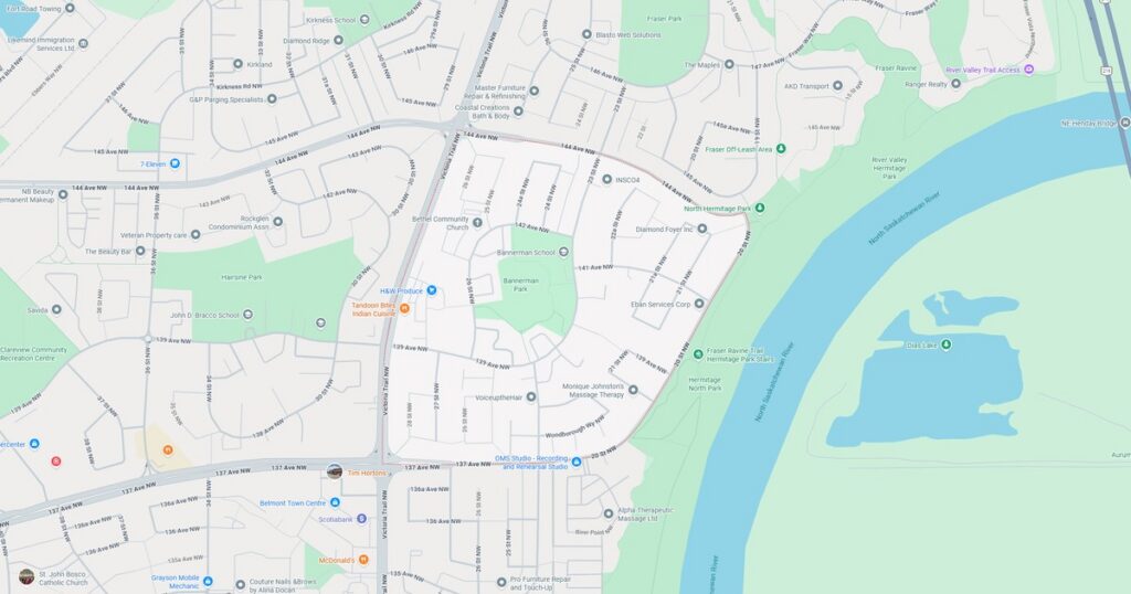 bannerman edmonton ab google maps featured