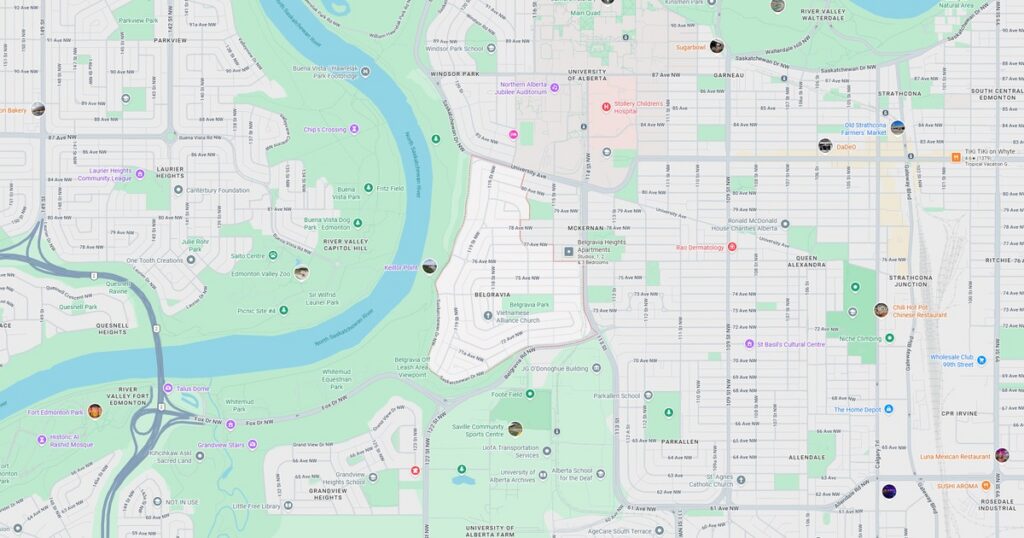 belgravia edmonton ab google maps featured