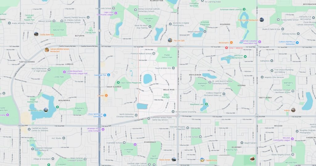 belle rive edmonton ab google maps featured