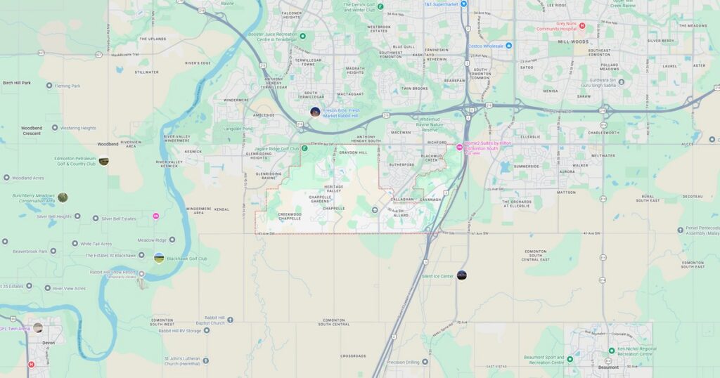 heritage valley edmonton ab google maps