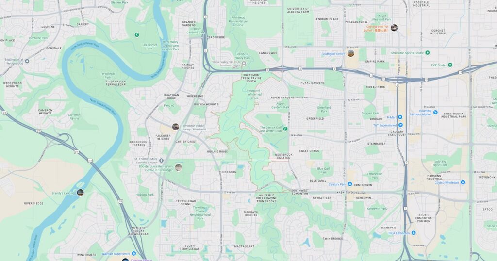 whitemud creek ravine edmonton google maps