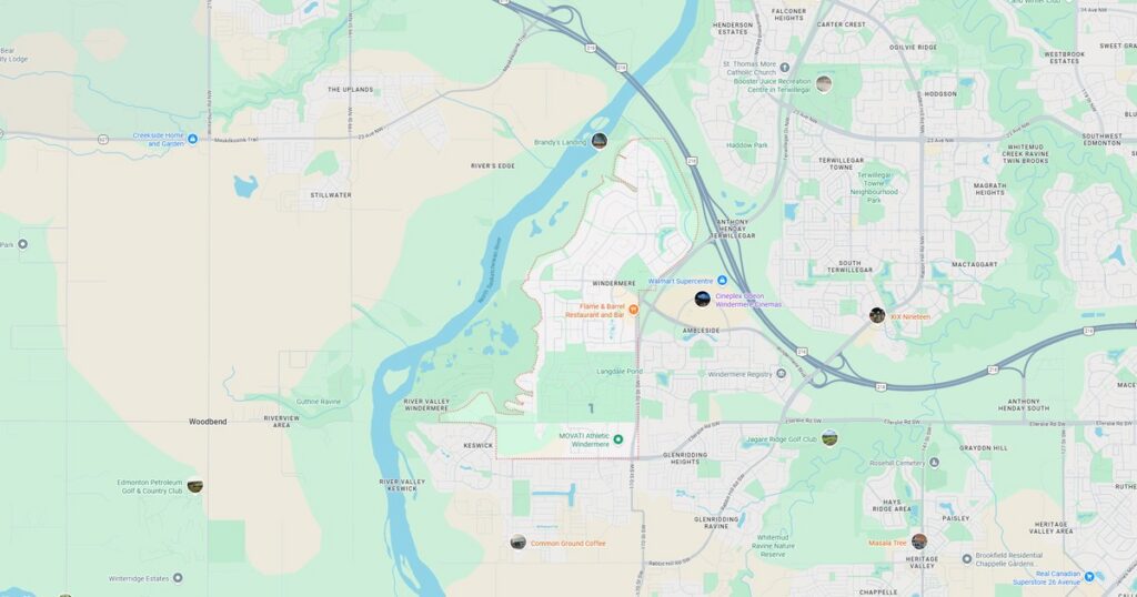 windermere edmonton ab google maps featured